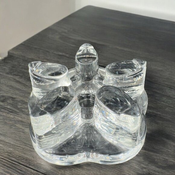 Yama Glass Solid Glass Warmer Stand for Teapot Clear Glass Pillar Candle Holder - Picture 2 of 10